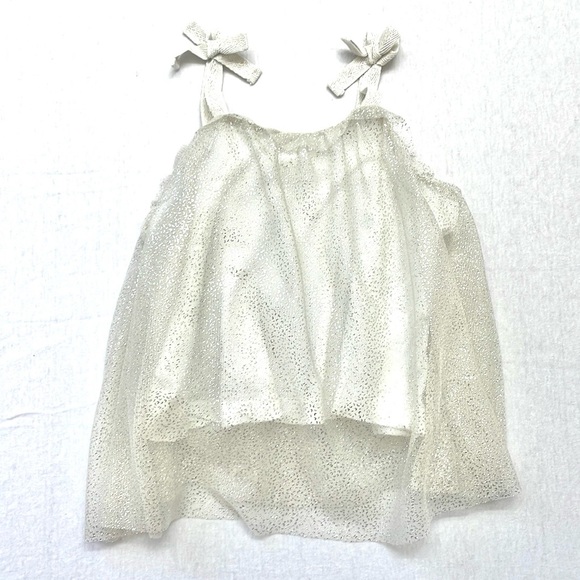 Zara Girls Silver Speckled Sleeveless Top, Size 5 - Picture 1 of 6